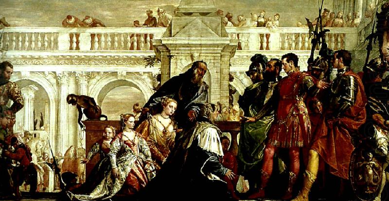 Paolo  Veronese the family of darus before alexander oil painting picture